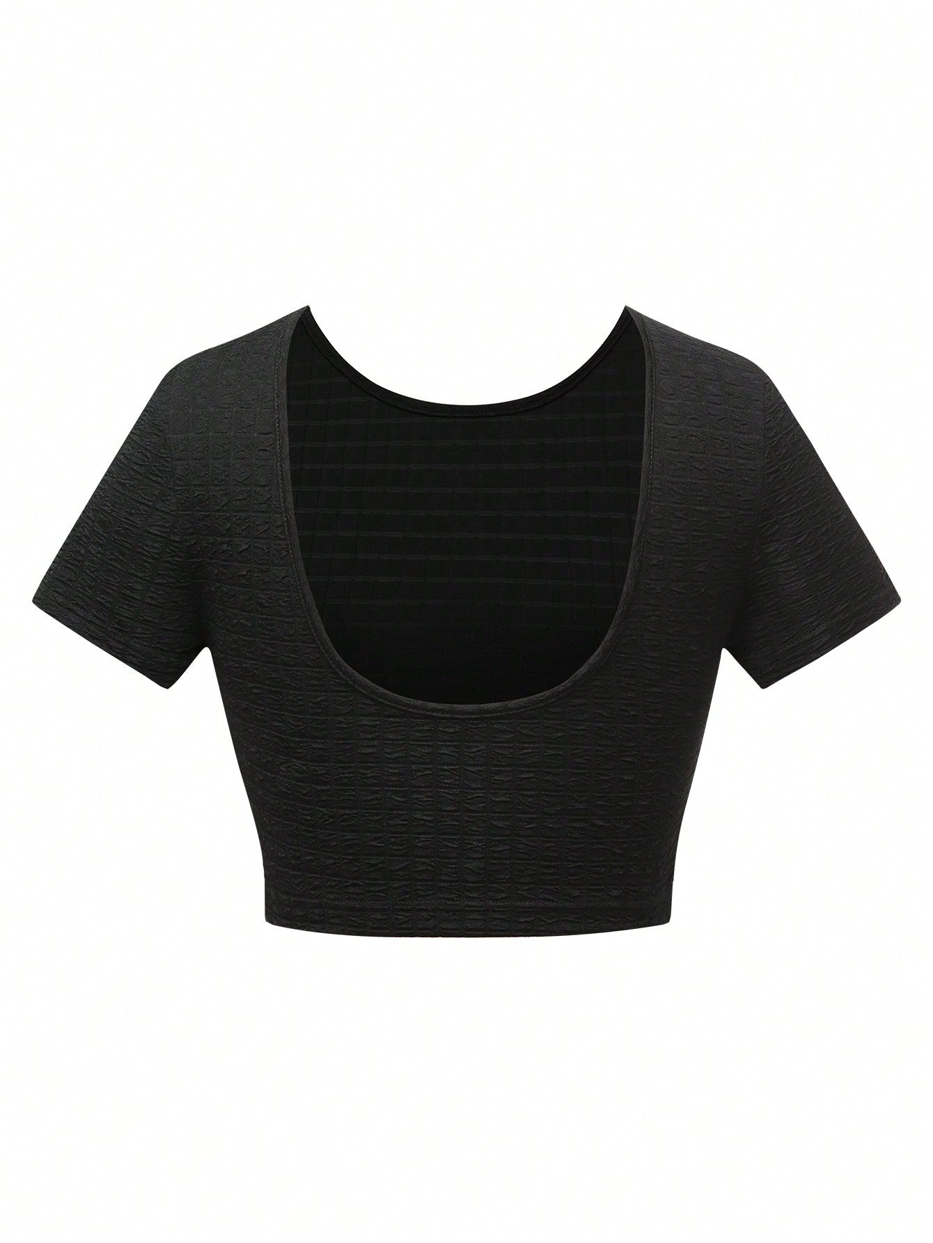 SHEIN SXY Camiseta De Mujer De Manga Corta De Color Sólido
