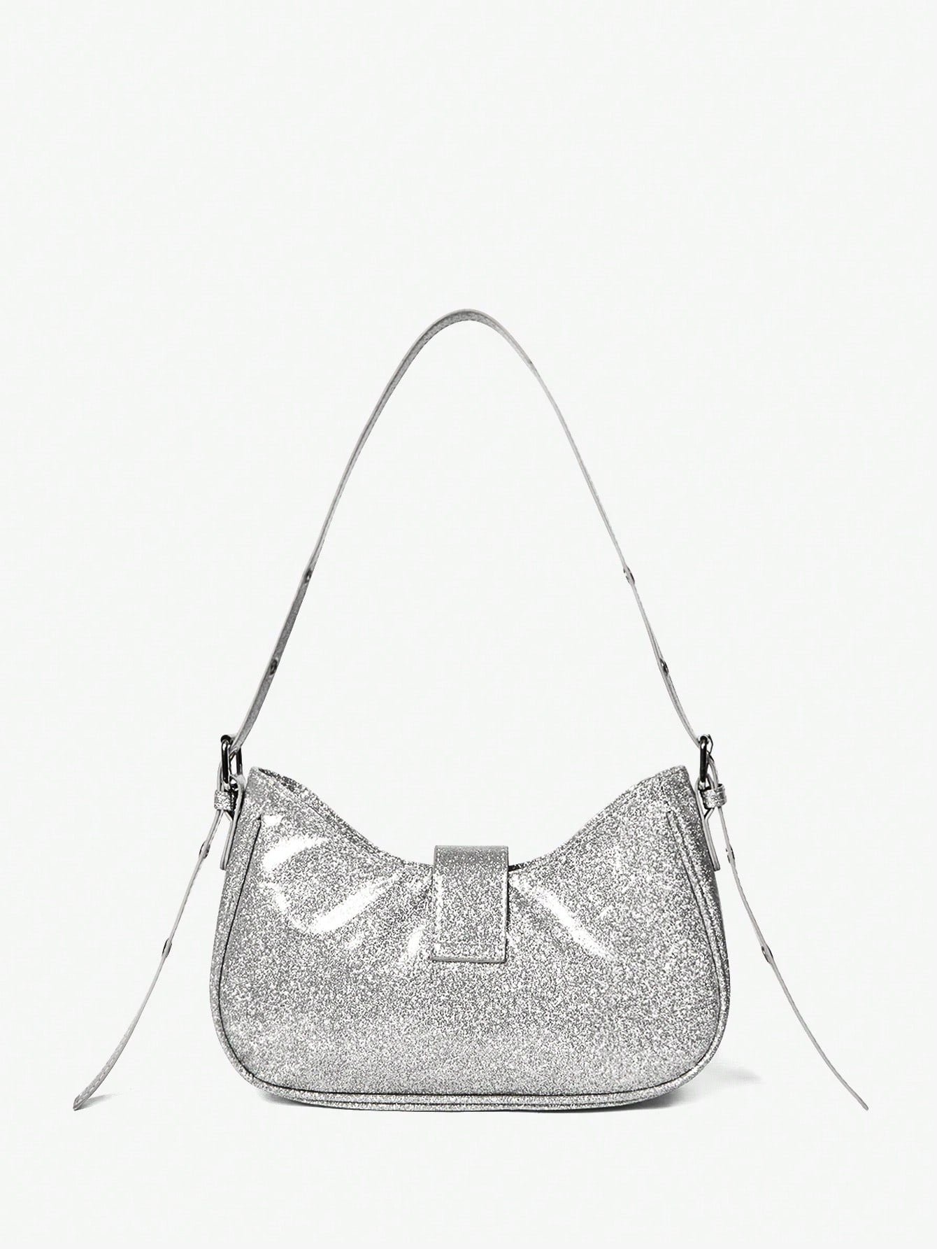 Viva Strut 1 pieza Bolso bandolera con decoración de remaches, estilo punk, ajustable, para mujeres y adolescentes, estilo Y2K