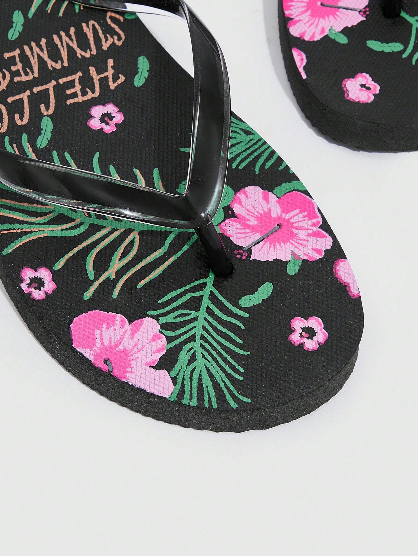 Zapatos de mujer ligeros con estampado de flores, sandalias de playa de moda negras para vacaciones de verano, zapatos de verano en oferta, zapatos de vuelta al colegio, zapatos de estudiante universitario, zapatos de Halloween