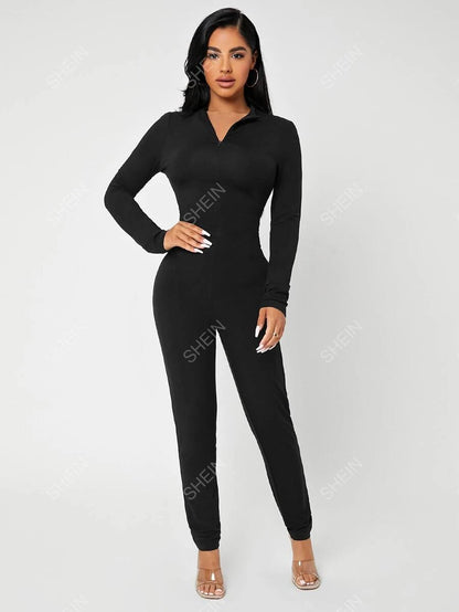 SHEIN SXY Mono unitard con cremallera