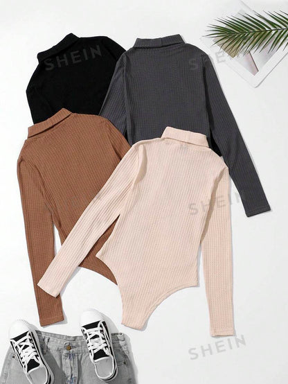 SHEIN LUNE 1 piezas Body unicolor con cuello alto