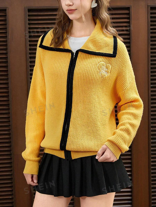 SHEIN EZwear Suéter De Mujer Con Frente Abierto