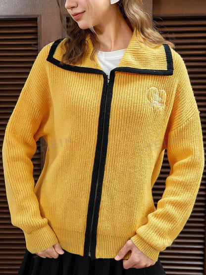 SHEIN EZwear Suéter De Mujer Con Frente Abierto