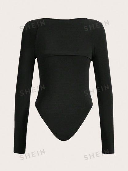 SHEIN EZwear Body unicolor & Top bolero