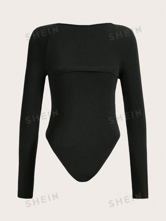SHEIN EZwear Body unicolor & Top bolero