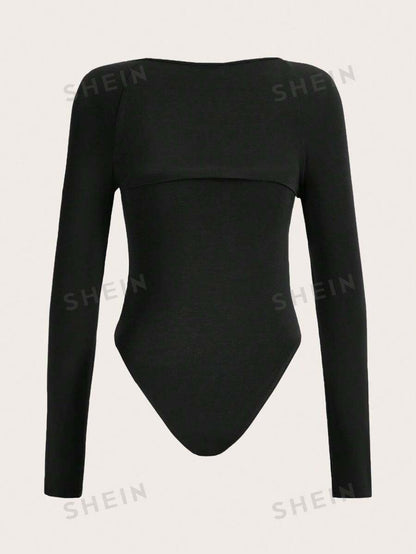 SHEIN EZwear Body unicolor & Top bolero