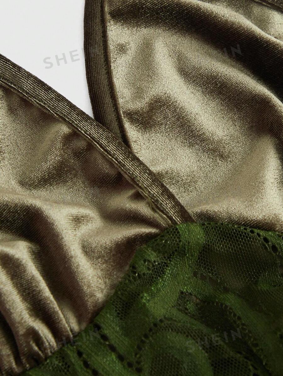 ROMWE Hippie Parte Superior Sin Mangas De Cuello Halter De Encaje Para Mujer