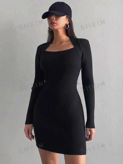 Dazy Star Vestido Suéter De Cuello Reina Ana Para Mujer