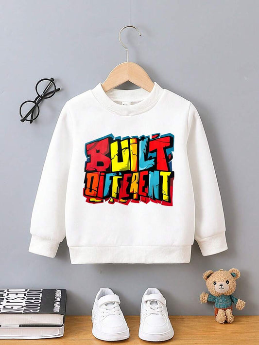 SHEIN Chico joven Sudadera con estampado de letra