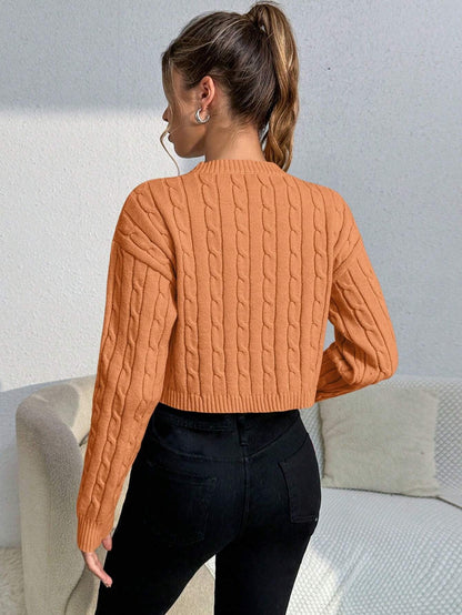 SHEIN Qutie Suéter De Cuello Redondo Y Manga Larga Para Mujer