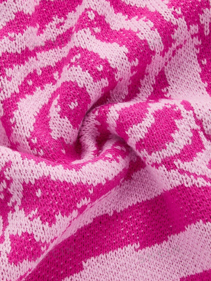 ROMWE Jersey Con Estampado De Espiral Y Bloques De Color Para Mujer Con Diseño De Estrella De Cinco Puntas