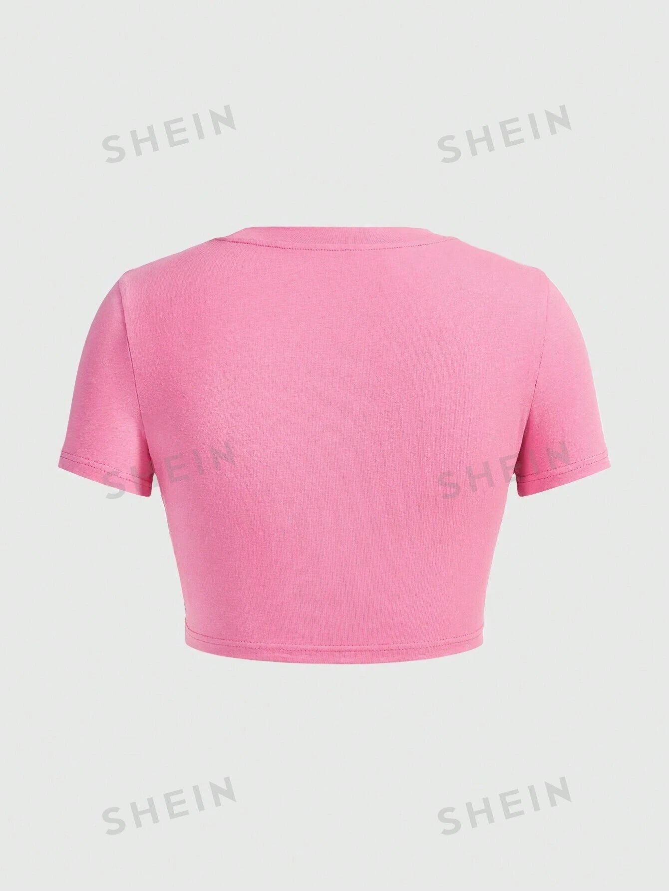 ROMWE Kawaii Camiseta Corta Estampada Con Estrellas Y Letras