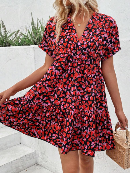 SHEIN VCAY Vestido Estampado Con Relleno De Amor Para Mujer
