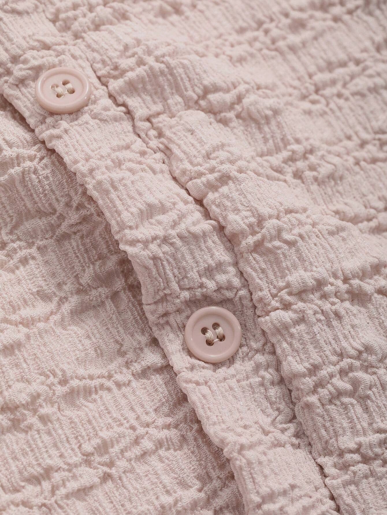 DAZY Camiseta De Manga Larga Para Mujer Ajustada De Textura Con Cuello Redondo Grande