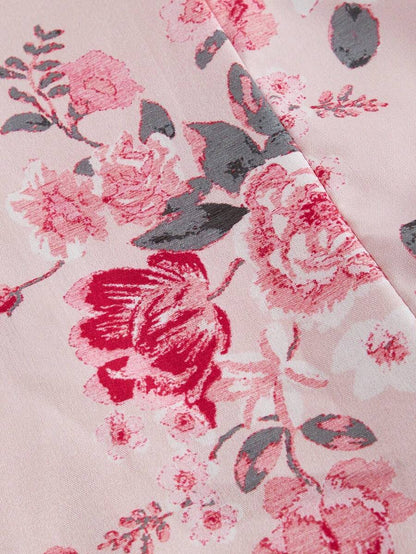 SHEIN MOD Vestido de flores para señoras con estilo de vacaciones, dobladillo y lazos de hombro con volantes, verano
