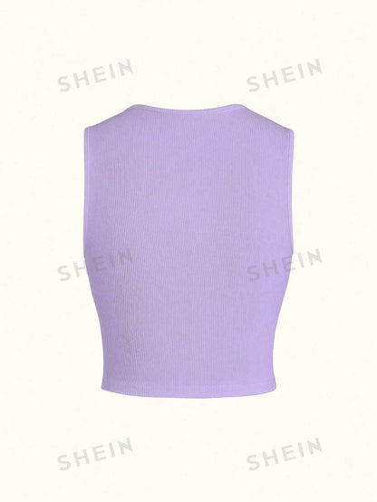 SHEIN MOD Camiseta de tirantes con ajuste estilizado con decoración de lazo para verano