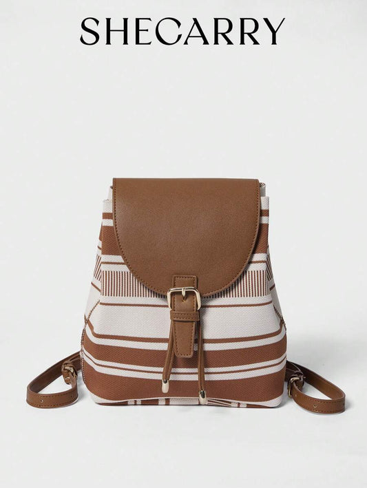 SHECARRY Mochilas para mujeres tejidas voladoras para cena/citas/fiesta/escuela/viajes/ir al trabajo/bolsa de compras Regreso a la escuela con patrón aleatorio