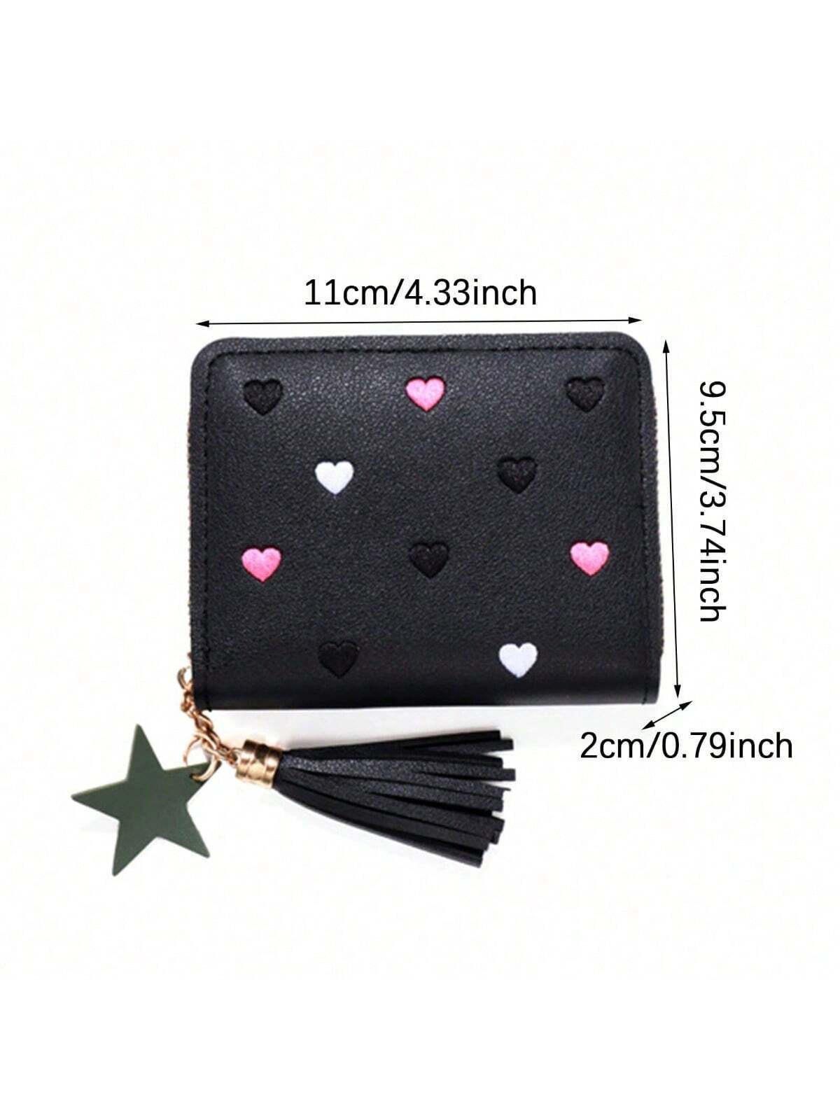 1 PIEZA Nuevo monedero bolso de tarjetas de PU, billetera corta y linda pequeña monedero, mini bolsa de almacenamiento para decoración del hogar, bolsa de viaje, bolsa de maquillaje.