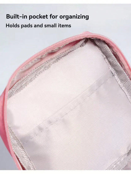 1 Pieza Bolsa de almacenamiento de servilletas, bolsa para copa menstrual, soporte para almohadillas de lactancia, bolsas para tampones, bolsas para productos femeninos, estuche portátil de kit de periodo para niñas y mujeres