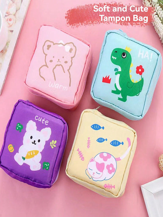 1 Pieza Bolsa de almacenamiento de servilletas, bolsa para copa menstrual, soporte para almohadillas de lactancia, bolsas para tampones, bolsas para productos femeninos, estuche portátil de kit de periodo para niñas y mujeres