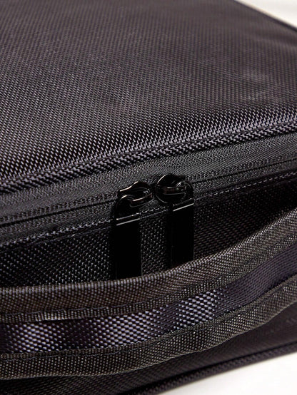 1 Pieza Bolso de maquillaje de viaje multifuncional de gran capacidad color negro clasificado para mujeres y niñas, neceser de maquillaje, bolsa de cuidado de la piel, neceser de artículos de tocador