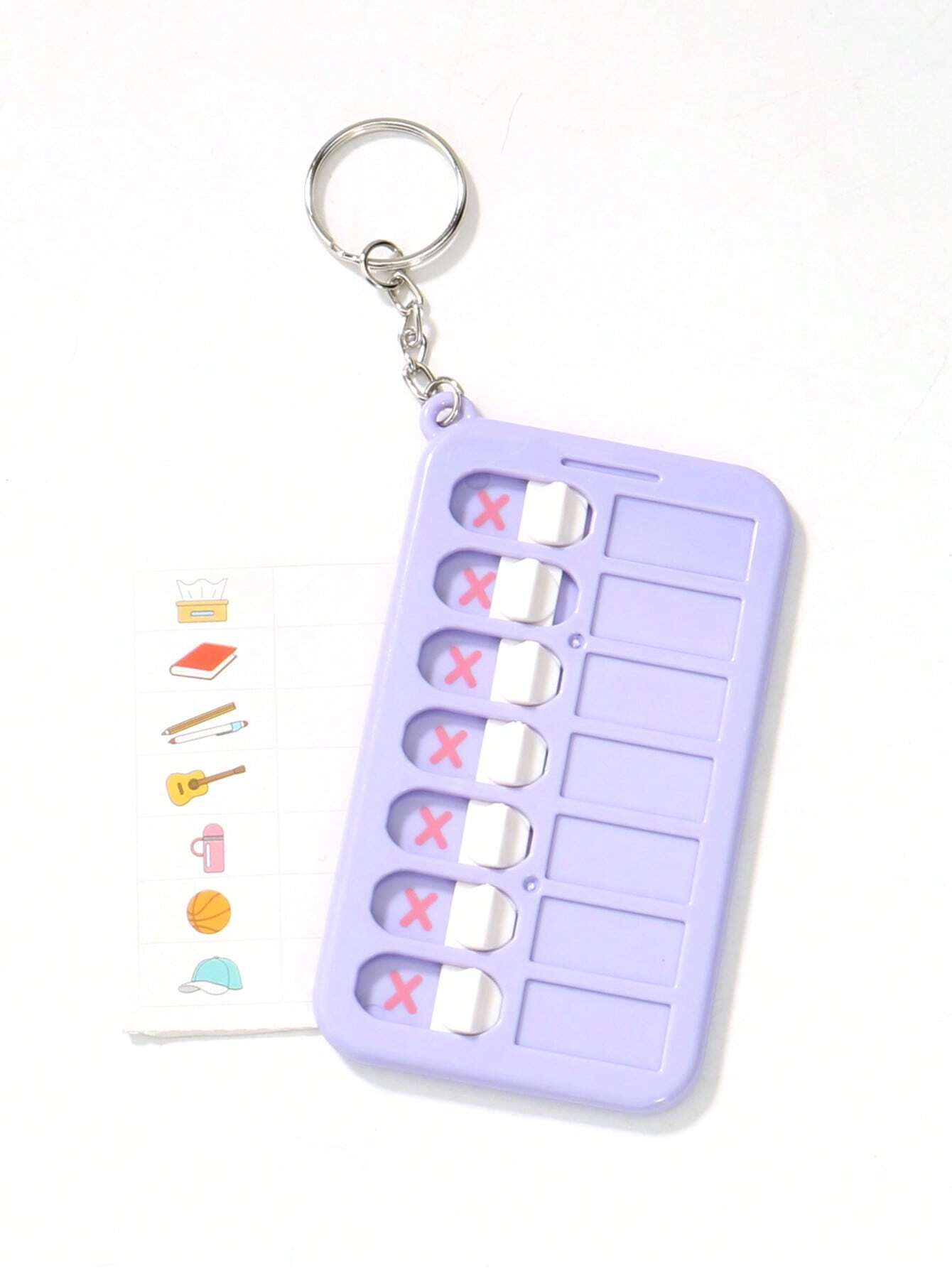 1 Pieza Cuaderno Recordatorio De Tarjeta De Perforación De Autodisciplina Para Mujer Diy, Planificador De Administración Del Tiempo Y Seguimiento De Tareas Con Llavero Adecuado Para Uso Diario