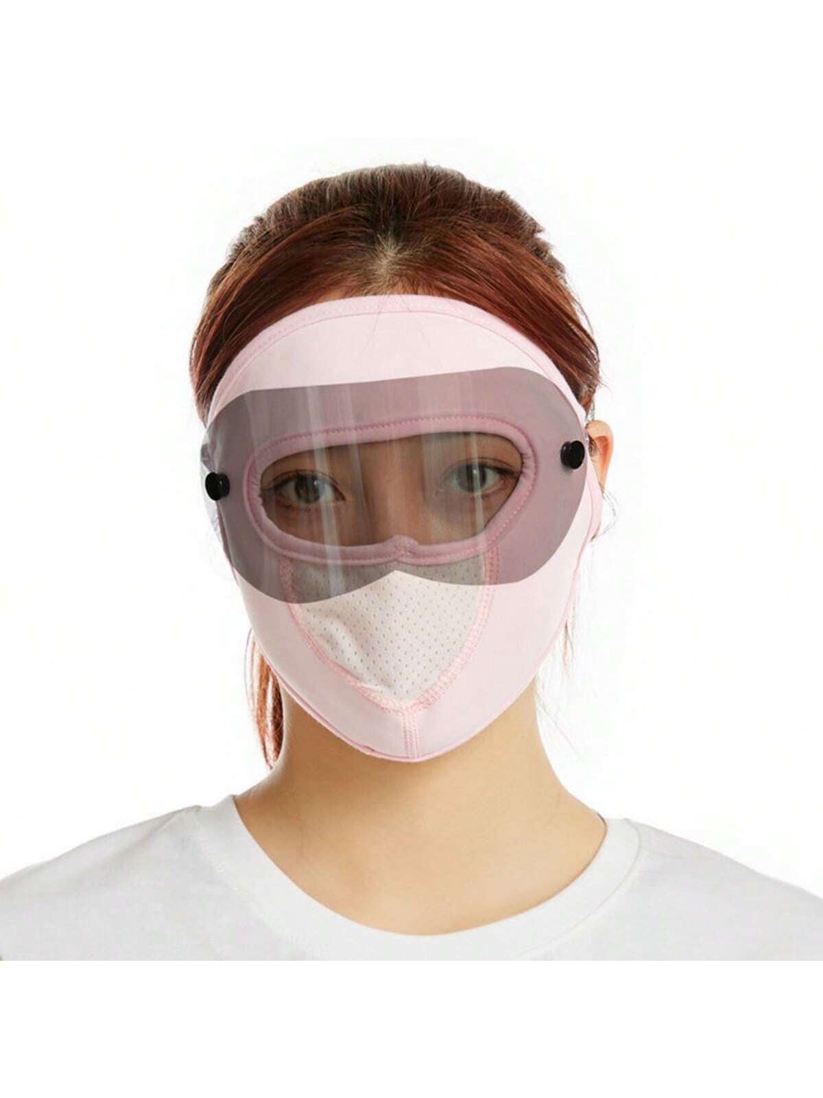 1 Pieza Máscara De Protección Solar De Seda De Hielo Con Visera, Gafas De Sol Y Protección Uv Para Ciclismo En Primavera/verano, A Prueba De Polvo Y Con Cobertura Facial Completa