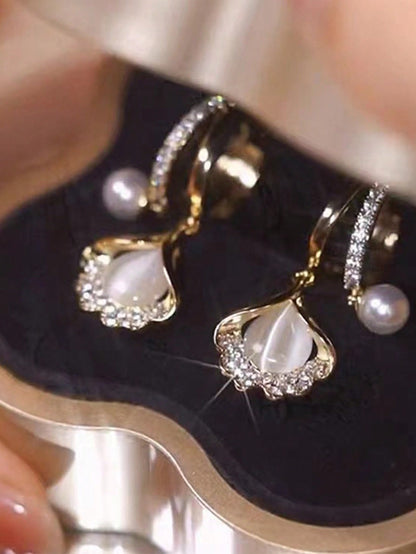 1 par Pendientes de moda con estilo vintage y lujosos, con chispas para mujer, regalo para fiesta/vacaciones