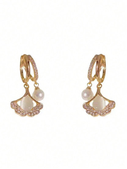 1 par Pendientes de moda con estilo vintage y lujosos, con chispas para mujer, regalo para fiesta/vacaciones