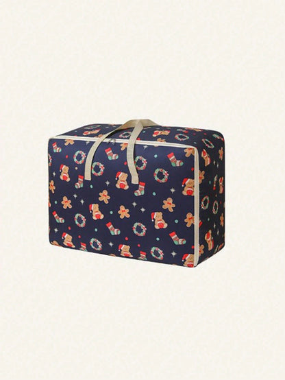 1 pieza Bolsa de almacenamiento de tela Oxford grande, bolso de mano para estudiantes, bolsa de embalaje para mudanzas, bolsa de almacenamiento de ropa a prueba de humedad, bolsa de almacenamiento de ropa portátil de tela no tejida