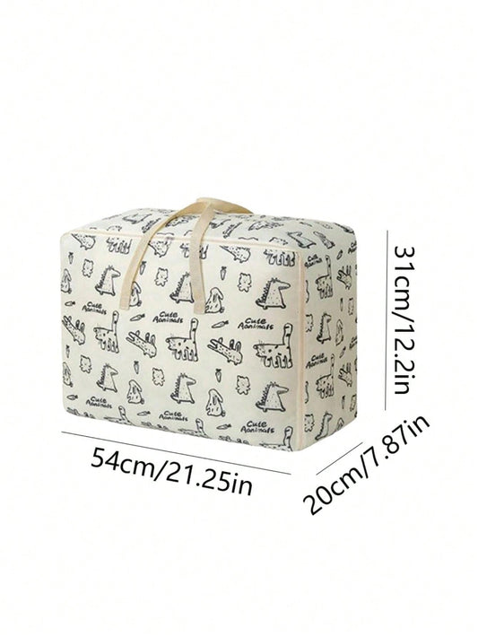 1 pieza Bolsa de almacenamiento de tela Oxford grande, bolso de mano para estudiantes, bolsa de embalaje para mudanzas, bolsa de almacenamiento de ropa a prueba de humedad, bolsa de almacenamiento de ropa portátil de tela no tejida