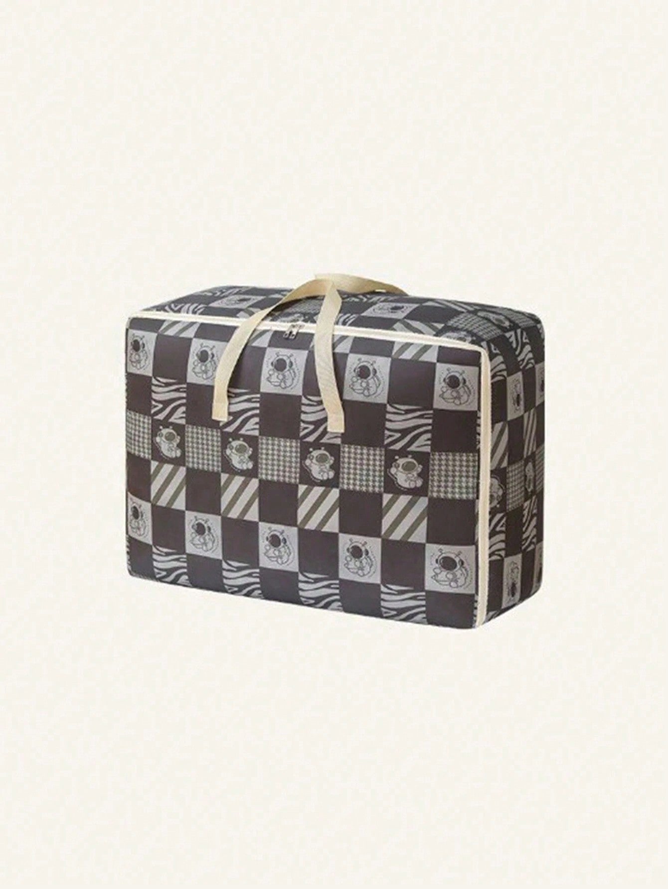 1 pieza Bolsa de almacenamiento de tela Oxford grande, bolso de mano para estudiantes, bolsa de embalaje para mudanzas, bolsa de almacenamiento de ropa a prueba de humedad, bolsa de almacenamiento de ropa portátil de tela no tejida