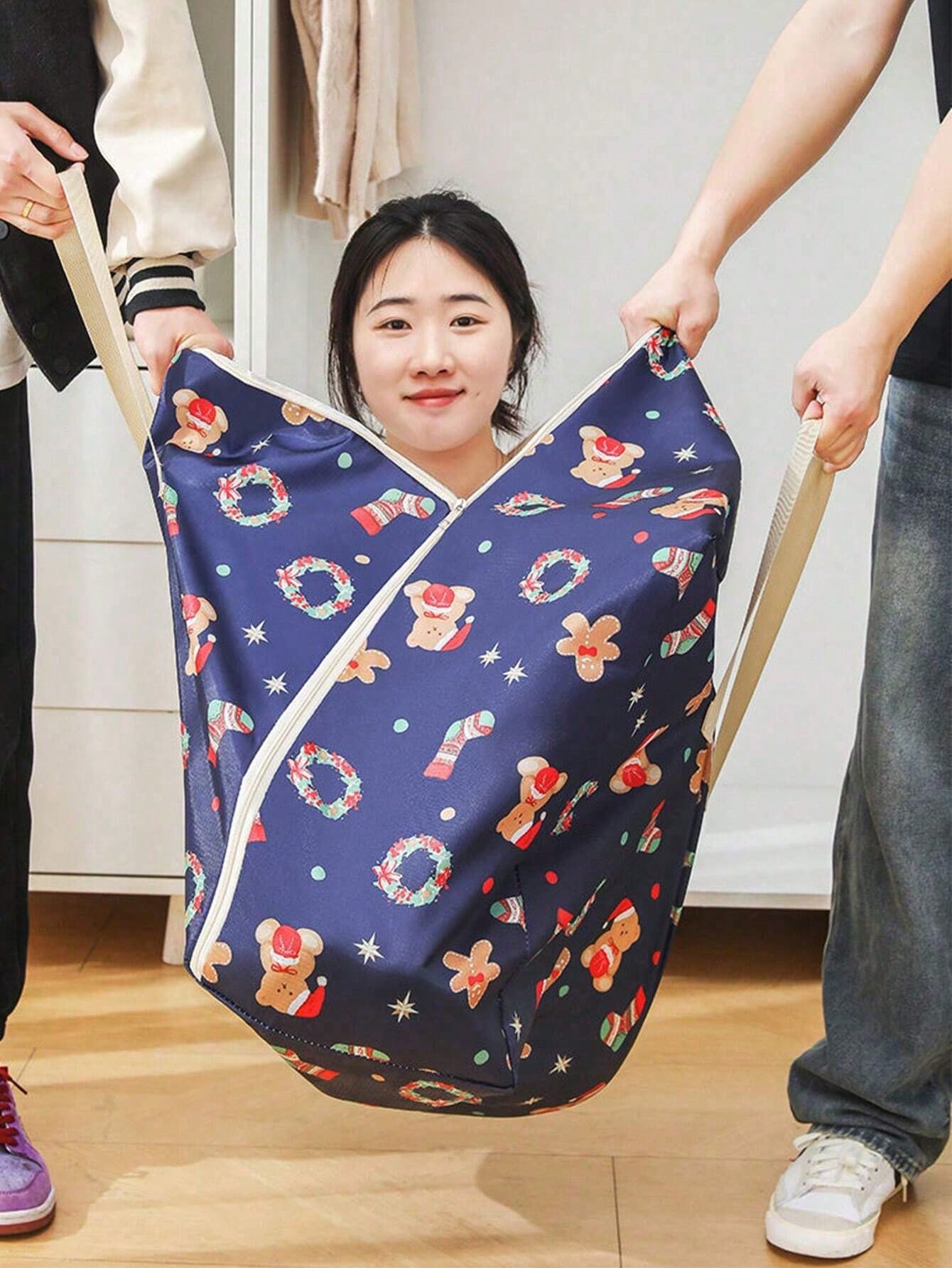 1 pieza Bolsa de almacenamiento de tela Oxford grande, bolso de mano para estudiantes, bolsa de embalaje para mudanzas, bolsa de almacenamiento de ropa a prueba de humedad, bolsa de almacenamiento de ropa portátil de tela no tejida