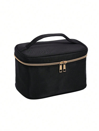 1 pieza Bolsa de cosméticos de gran capacidad, bolsa de almacenamiento de viaje multifunción, bolsa de lavado portátil impermeable con asa, bolsa de cosméticos