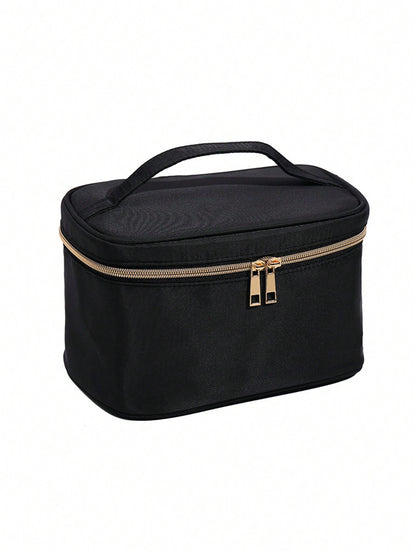 1 pieza Bolsa de cosméticos de gran capacidad, bolsa de almacenamiento de viaje multifunción, bolsa de lavado portátil impermeable con asa, bolsa de cosméticos