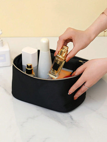 1 pieza Bolsa de cosméticos de gran capacidad, bolsa de almacenamiento de viaje multifunción, bolsa de lavado portátil impermeable con asa, bolsa de cosméticos