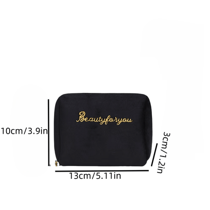 1 pieza Bolsa de cosméticos de gran capacidad, estuche cilíndrico para lápiz labial, organizador de maquillaje portátil