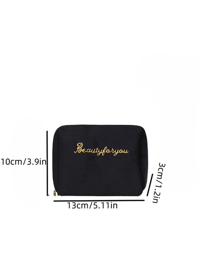 1 pieza Bolsa de cosméticos de gran capacidad, estuche cilíndrico para lápiz labial, organizador de maquillaje portátil