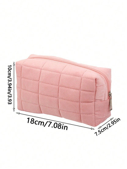 1 pieza, Bolsa de maquillaje de gran capacidad, bolsa de almacenamiento con cierre rojo, bolsa de tocador portátil para viaje, bolsa de maquillaje, bolsa de cosméticos, organizador de vacaciones, organizador de maquillaje de gran capacidad