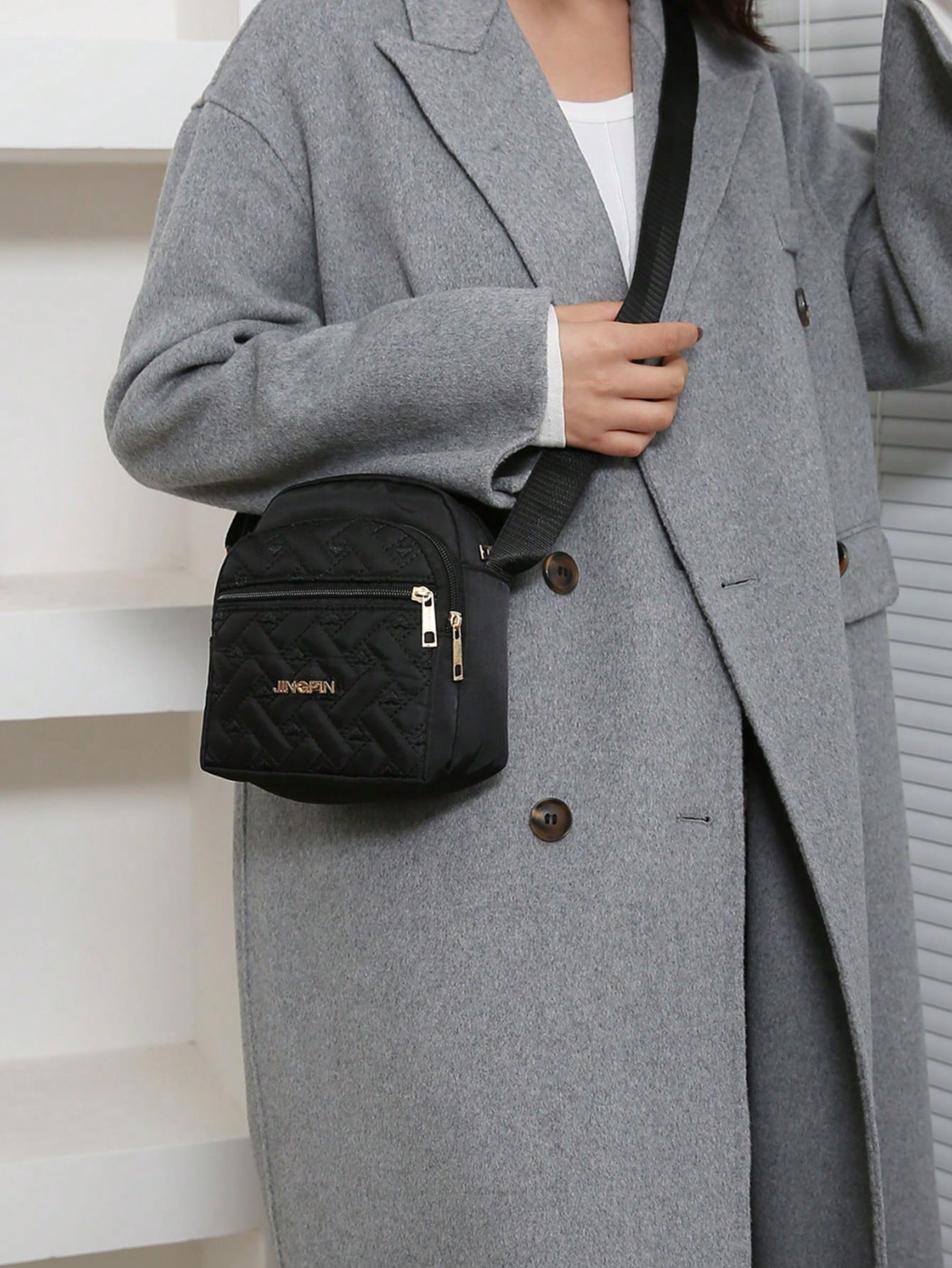 1 pieza Bolso bandolera de mujer de tela Oxford de moda, casual y versátil - Monedero