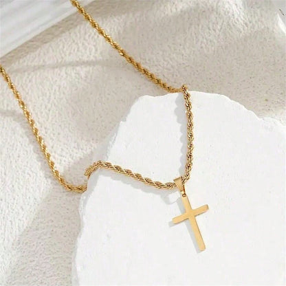 1 pieza Collar con colgante de cruz de moda | Diseño clásico | Adecuado para uso diario, fiestas y regalos | Elección perfecta para esa ella especial