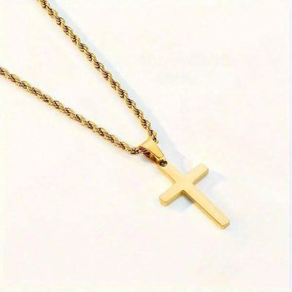 1 pieza Collar con colgante de cruz de moda | Diseño clásico | Adecuado para uso diario, fiestas y regalos | Elección perfecta para esa ella especial
