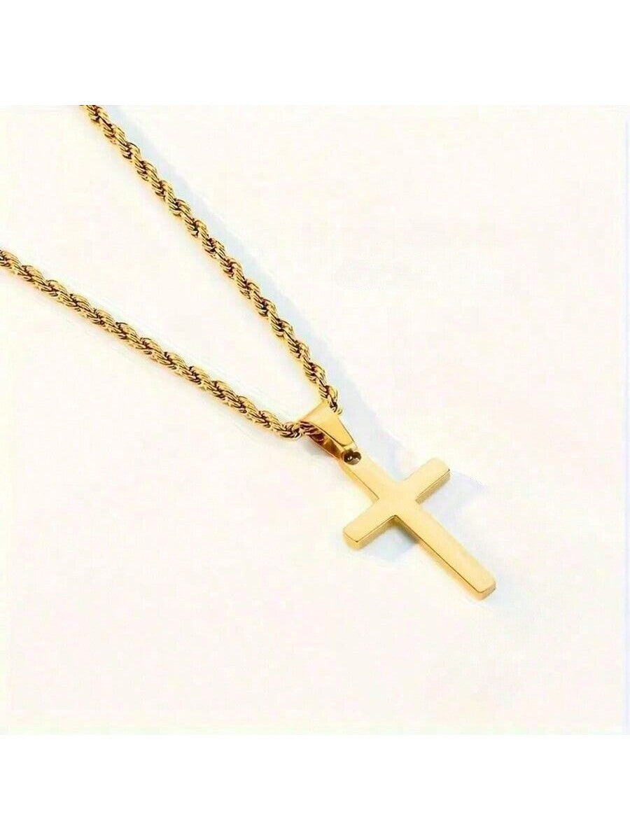 1 pieza Collar con colgante de cruz de moda | Diseño clásico | Adecuado para uso diario, fiestas y regalos | Elección perfecta para esa ella especial