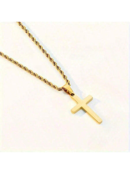 1 pieza Collar con colgante de cruz de moda | Diseño clásico | Adecuado para uso diario, fiestas y regalos | Elección perfecta para esa ella especial