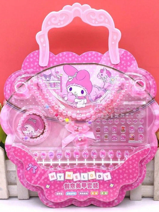 1 pieza Conjunto de pegatinas para uñas de collar y pulsera con diseños de y , pegatinas de uñas creativas de dibujos animados lindos, mejor regalo para Halloween y Navidad