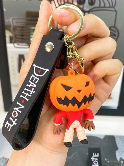 1 pieza Encantador Llavero de Pesadilla Antes de Navidad - Diseño adorable de la pareja Jack y Sally, elegante colgante de bolso, llavero de arte de animación coleccionable de Halloween