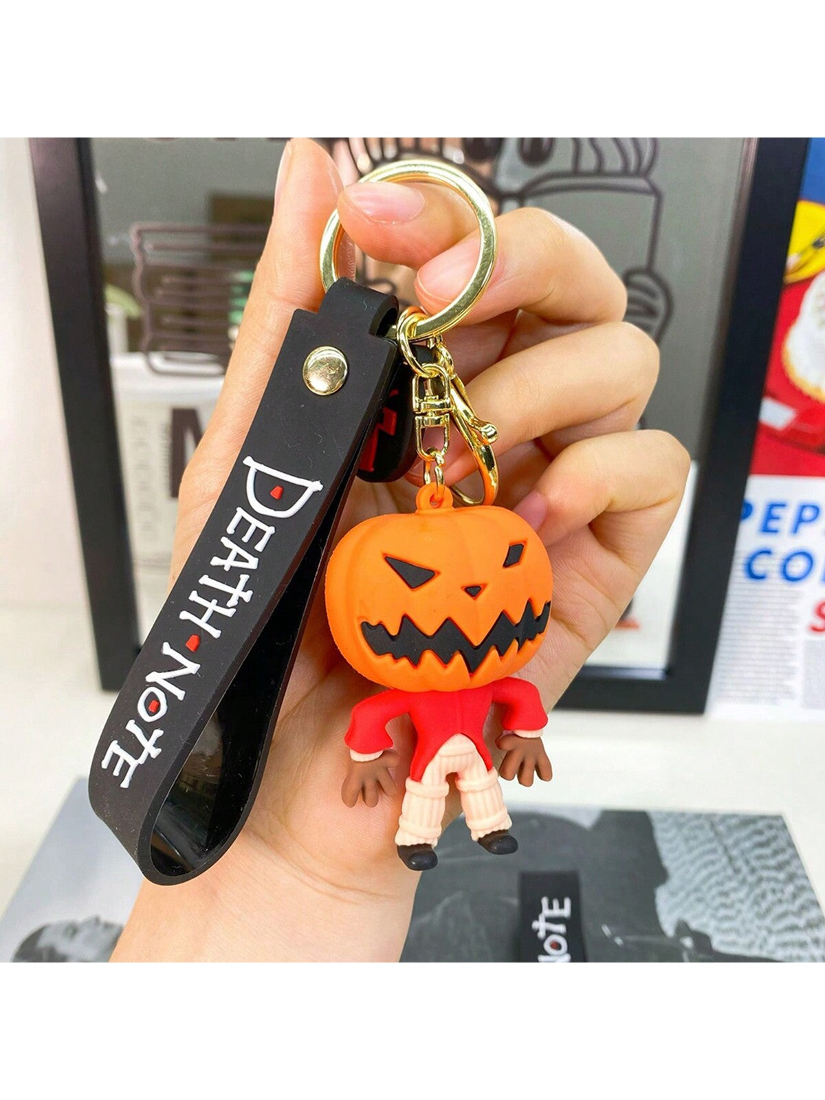 1 pieza Encantador Llavero de Pesadilla Antes de Navidad - Diseño adorable de la pareja Jack y Sally, elegante colgante de bolso, llavero de arte de animación coleccionable de Halloween