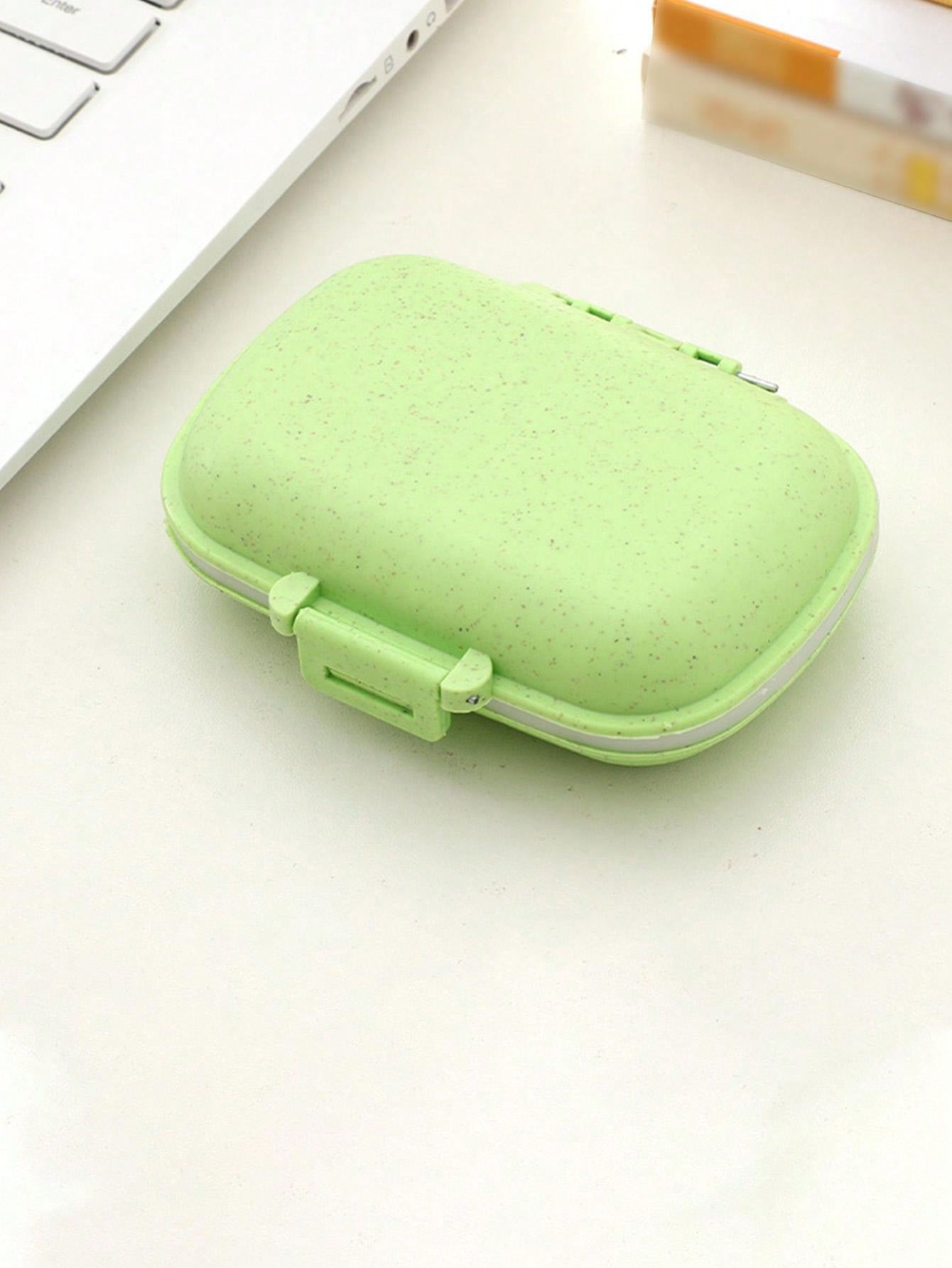 1 pieza Estuche mini para pastillas, caja de joyas portátil para viaje a prueba de humedad y resistente a la oxidación, organizador de compartimentos para suplementos y vitaminas