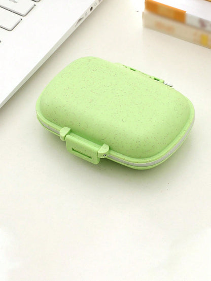 1 pieza Estuche mini para pastillas, caja de joyas portátil para viaje a prueba de humedad y resistente a la oxidación, organizador de compartimentos para suplementos y vitaminas