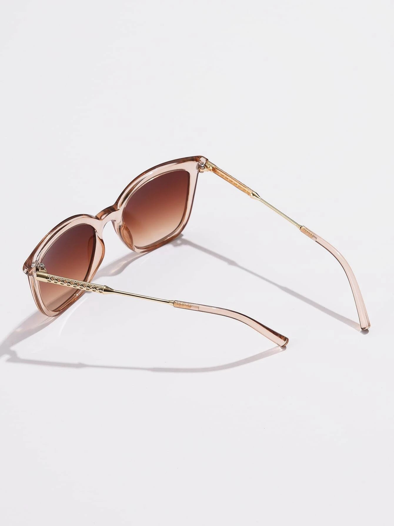 1 pieza Gafas de moda para mujer con marco cuadrado semi-metálico pequeño, clásicas minimalistas casuales elegantes retro europeas y americanas, versátiles para exteriores, playa, vacaciones y viajes